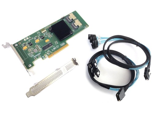 Controlador LSI Broadcom 9211-8i 6Gbps SATA SAS HBA modo TI incl. 2 cables 1m - Imagen 1 de 7