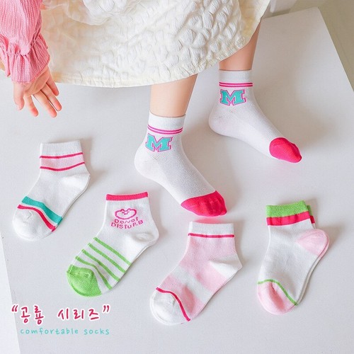 Mädchen Socken 5 Paar Frühling Sommer Baumwolle Kleinkind Socken süß Blumenmuster für - Bild 23 von 28