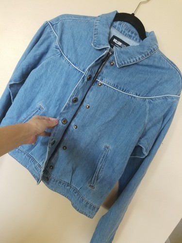 WILLIAM RAST Womens Denim Zip Jean Jacket Medium - 第 6/7 張圖片
