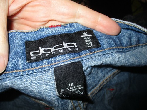 Men's Vintage Dada Supreme Blue Distressed Baggy Hip Hop Carpenter Jeans 40x32 - Picture 8 of 9