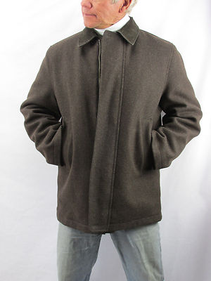 NAUTICA Wool Jacket Khaki × Brown Nautica Brown Woolblend with Lining Jacket Coat Men's S NYZ6