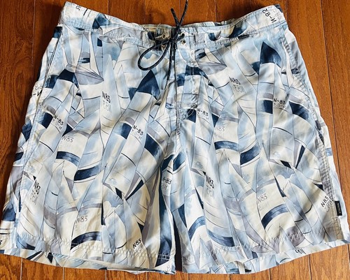 Nautica Herren Badehose Shorts Segel Maritim Mesh gefüttert Tasche Gr. L