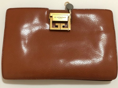 Givenchy GV3 Frame Goat Leather Light Brown Bag Handbag Clutch NEW MSRP $2400 - Picture 10 of 11