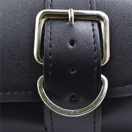 Universal Motorcycle Saddle Bag Leather Side Tool Tail Bag PU Luggage For Harley - Bild 12 von 12