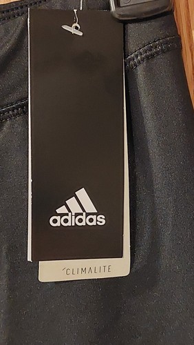 NWT Girls Adidas Linear Logo Climalite Tights size 14 Large Black - 3235 - Picture 3 of 5
