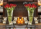 Clear Wrought Iron Candle Candelabras