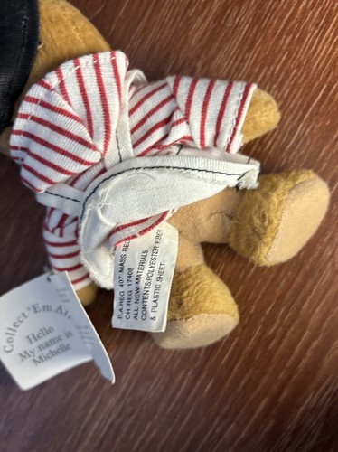 1998 K & M International 5" Plush Countr Bear Michelle Animal With Tags - Picture 7 of 7