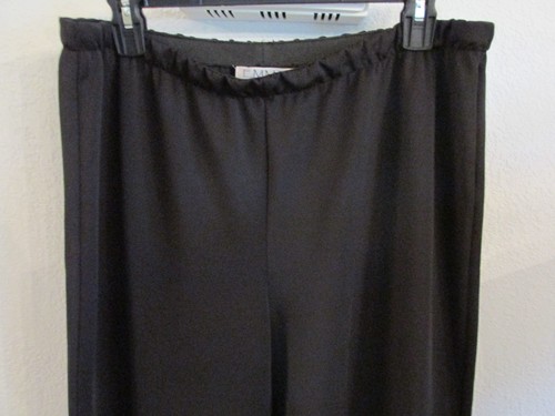 NUEVOS CON ETIQUETAS PANTALONES EMMA MOHIONS TALLA 16 NEGROS CON DETALLE RECORTADO PARTE INFERIOR $109.00 - Imagen 3 de 11