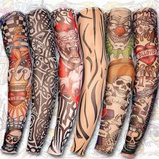 6 Pcs Arm Tattoo Sleeves Realistic Leg Temporary Art Slip On Body Protector