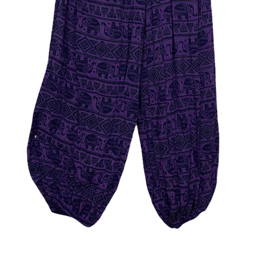 Algodón Lagenlook Estampado de Elefante Ali baba Informal Yoga Entrenamiento Baile Pantalones Holgados - Imagen 46 de 114
