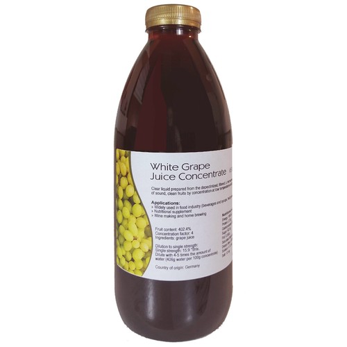 Concentré de jus de raisin blanc 1 L édulcorant naturel qualité alimentaire vinification  - Photo 1 sur 2