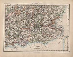 image is loading 1902 map england south east sussex surrey kent