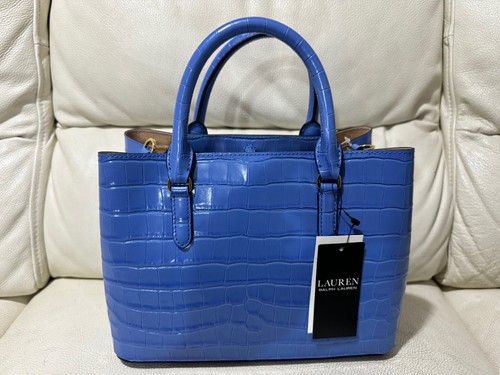 RALPH LAUREN LIGHT BLUE HAND BAG PURSE MARCY 26 SATCHEL MEDIUM NEW RRP £399 - Picture 3 of 7