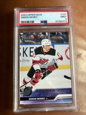 2023-24 Upper Deck Simon Nemec Young Guns PSA 9