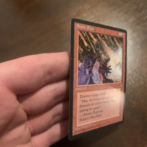 MTG Stone Rain Ice Age Regular Common Ink Dot Error Misprint - Picture 4 of 9