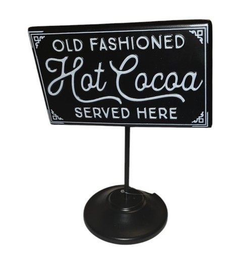 OLD FASHIONED HOT CHOCOLATE Sign Country Primitive Cafe Kitchen Christmas Decor - Picture 3 of 4