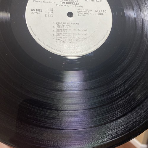 TIM BUCKLEY STARSAILOR~1970 STRAIGHT WHITE LBL PROMO LP~ACID WASHED FOLK PSYCH - Picture 11 of 16