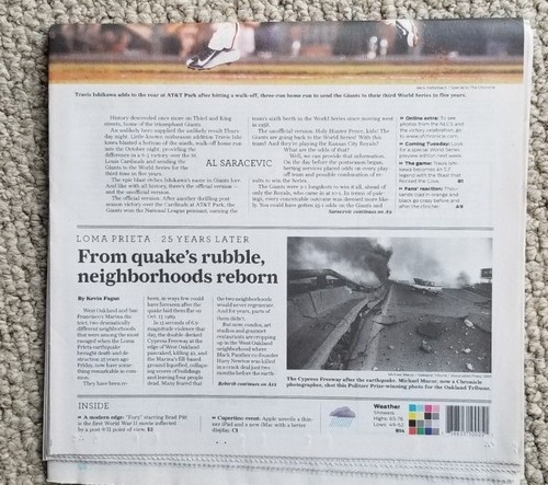 GIANTS WALK OFF TO WORLD SERIES - S.F. CHRONIK - NEU!!!  FREITAG 17.10.2014 - Bild 2 von 11