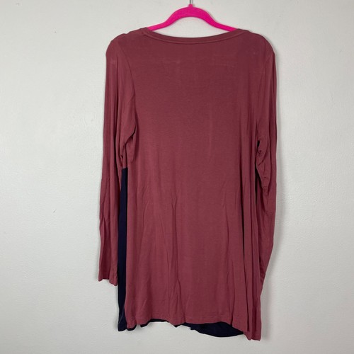 Logo by Lori Goldstein Damen Gr. M rosa und lila Colorblocked Tunika Top - Bild 7 von 8