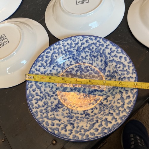 8 Royal Majestic Stoneware Country Time Blue 8750 Soup/Cereal Bowls 8” Splatter - 第 19/20 張圖片