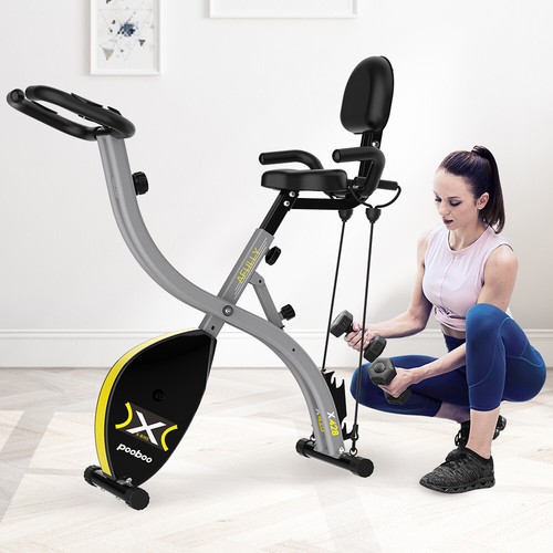 Pooboo Indoor Exercise Bike Stationary Cycling Bicycle Cardio Fitness Workout - Picture 13 of 15