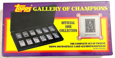 Topps Gallery Of Champions Baseball Aluminum Cards 1988 Set COA SEALED BOX
