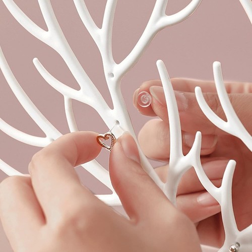 Antlers Jewelry Display Stand,Tree Tower Rack Hanging Organizer for Ring Earring - Picture 3 of 6