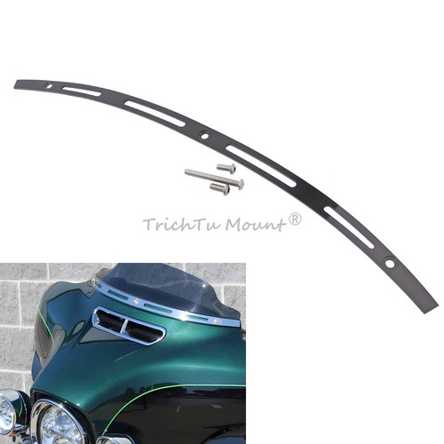 Black Windshield Trim Fit For Harley Electra Street Glide FLHTC Batwing Fairing - Bild 2 von 20