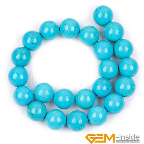 Natural Old Turquoise Vintage Gemstone Round Beads 15"4mm 6mm 8mm 10mm 12mm 14mm - Picture 46 of 47