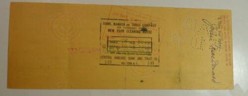 VINTAGE 1948 JOHN D MACDONALD SIGNED AUTOGRAPH CHECK PULP STORY - Picture 2 of 4