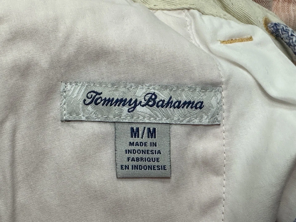 Pantalones Cortos Para Hombre Tommy Bahama Harbor Lino Espiga Medianos Sorbete Melocotón T81870 Foto 3 de 4