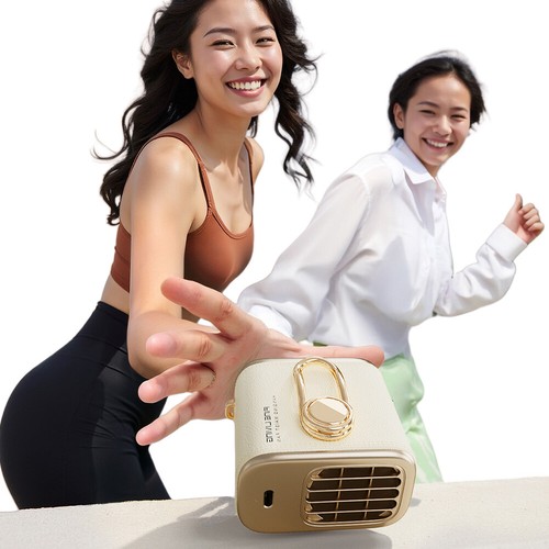 Portable Waist Fan Clip On Belt Fan 3 Gear Quiet for Outdoor Work (Beige) ~ - Afbeelding 2 van 11