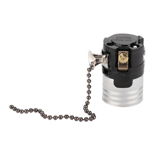 E27 Aluminum Vintage Light Socket With Pull Chain Desk Lamp Lighting Holder New - Picture 7 of 9