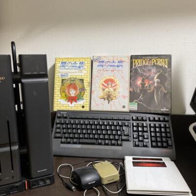 X68000 SUPER Console Keyboard Mouse Game Software System Disk 