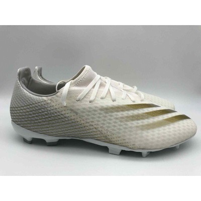Adidas X Ghosted.3 FG Cloud White Gold Silver Soccer Cleats EG8193 Men's Sz 13