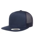 Yupoong 6006 YP Classics 5-Panel Trucker Hat Mesh Back Snapback Flat Bill Cap