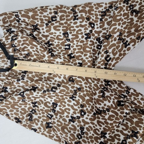 Mudd Pajamas 2 Piece Set Pants Long Sleeve Shirt Button Down New Size 12 Leopard - Picture 8 of 9