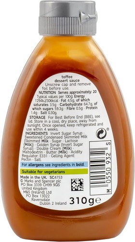 Dessert Sauce For Ice Cream Drizzling Meringues Pancakes Waffles Sundaes M&S - Picture 12 of 13