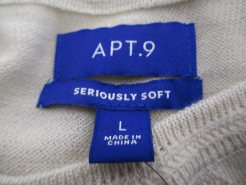 "NEU" APT 9 / $ 50 🔥 LARGE == BEIGE ARGYLE / V-AUSSCHNITT / WASCHBARER PULLOVER AUS WOLLMISCHUNG - Bild 5 von 8