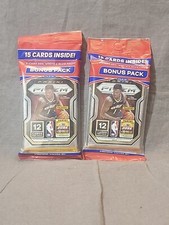 Lot of 2 2020-21 Panini Prizm NBA Cello Packs (15 Cards per Pack) 