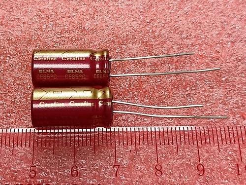 2 pcs ELNA CERAFINE 220uF 25V electrolytic capacitor Japan For Audio - Bild 2 von 3