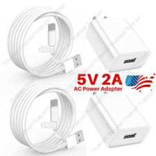 USB Wall Charger Block Fast Charging Cable Lot For iPhone 8 XR 14 11 12 13 iPad