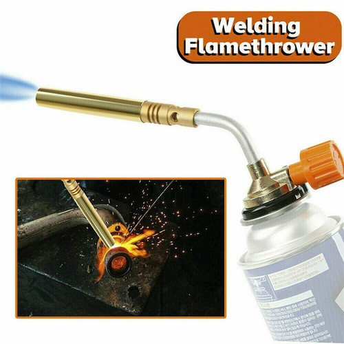 Butane Gas BBQ Tool Blow Torch Adapter Flamethrower Burner Welding Camping Kit// - Picture 7 of 17