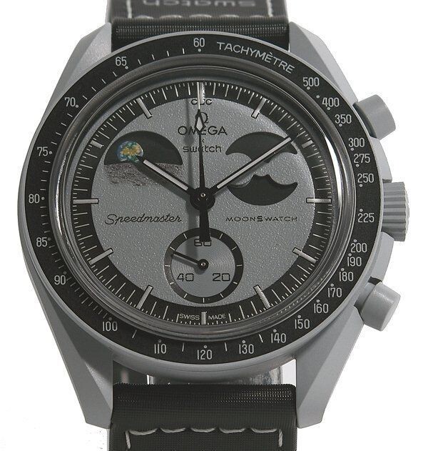 Omega Swatch Mission To Earthphase SO33M700 W/Box Tested