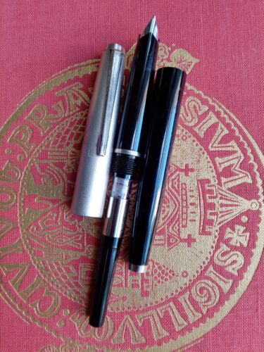 Pluma Estilográfica Desconocida Vintage De Colección Marca Negra - Imagen 2 de 14
