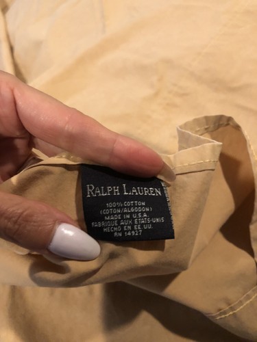 Vintage Ralph Lauren massiv gelb/gold Paisley Twin flaches Blatt - Bild 3 von 4