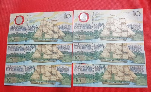 1988 $10 FRASER/JOHNSTON FIRST POLYMER NOTE TWIN 3 NOTES SAME NUMBER AA09,AA10 - Picture 7 of 10