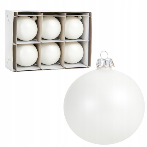 Natale VETRO BIANCO TRASPARENTE MATRIMONIO PALLINE ORNAMENTO 6x80mm!!!! - Foto 2 di 3