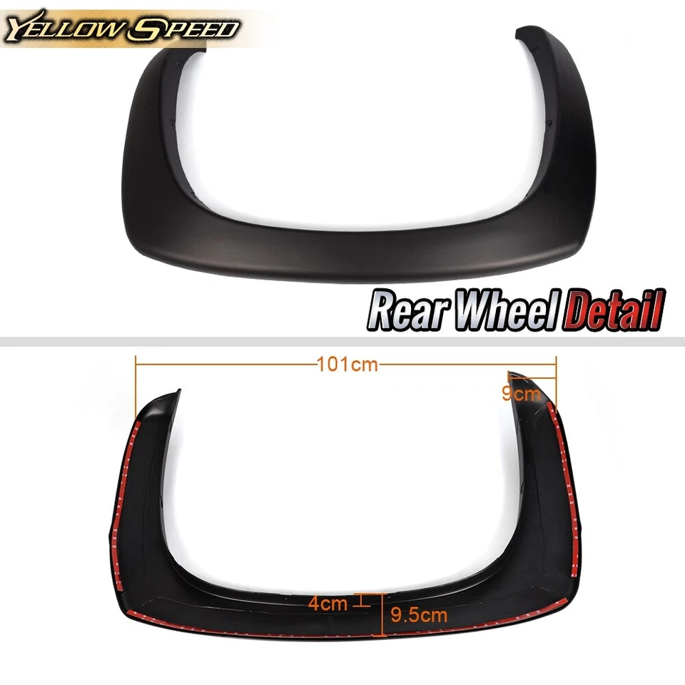 Apto para 99-07 Silverado GMC Sierra estilo de fábrica guardabarros llamaradas negro mate 4 piezas Foto 4 de 4