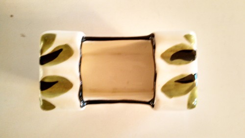 Vintage SMF Germany Wheelock Black Forest Pottery / Ashtray / Floral Motif #64 - Picture 5 of 8